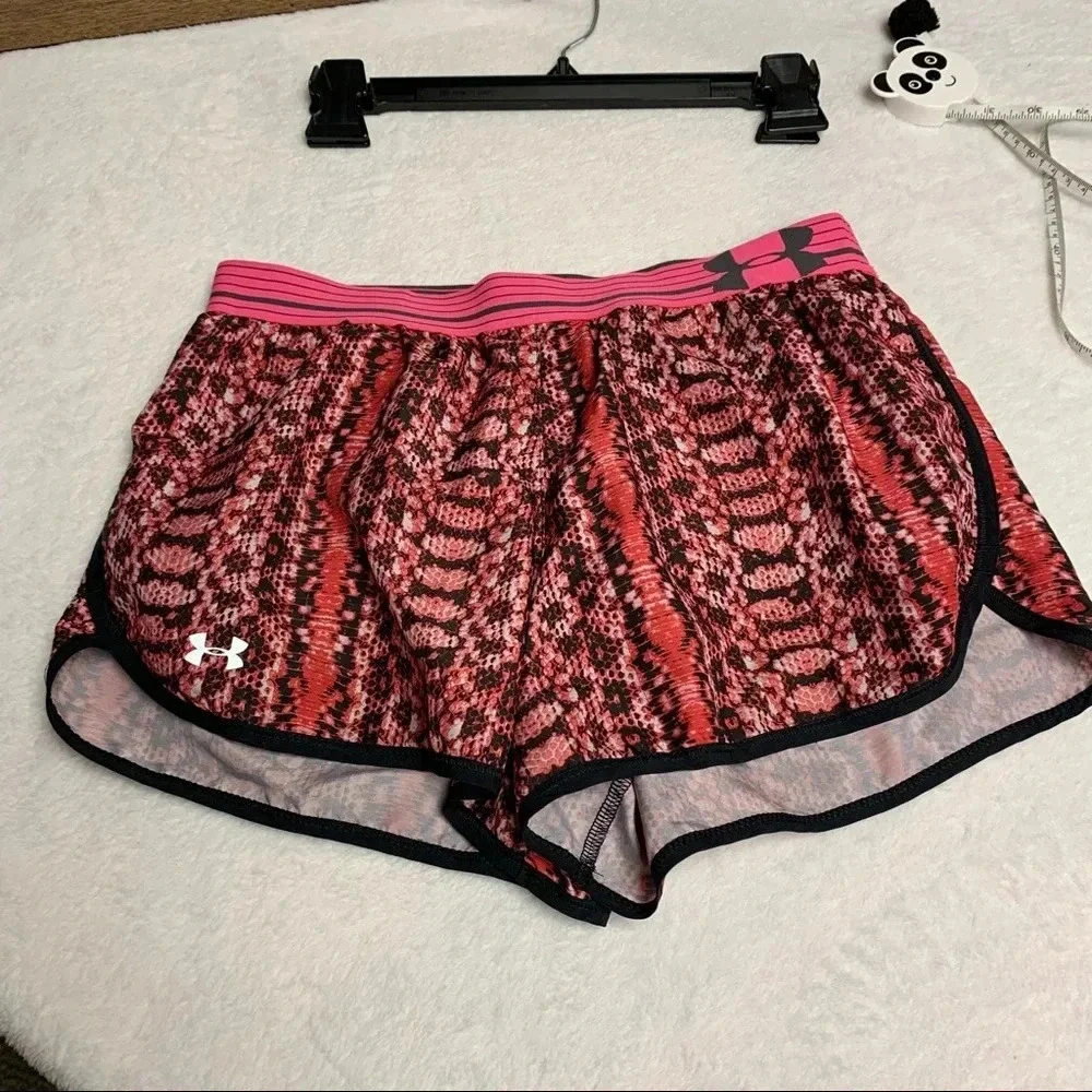 Under Armour pink running shorts size S heat gear